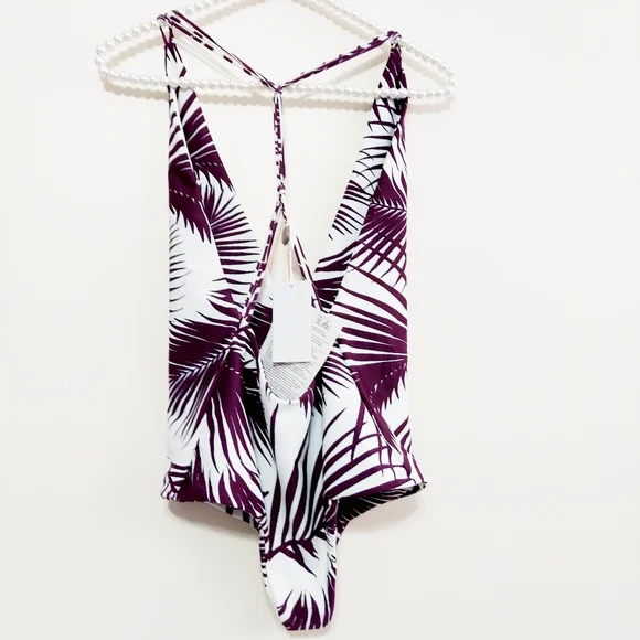 Mikoh Africa" Palm Leaf Print Swimsuit- - Picture 4 of 14